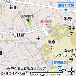 愛知県江南市東野町七社宮72周辺の地図