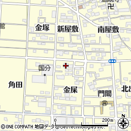 愛知県一宮市木曽川町門間金屎2周辺の地図