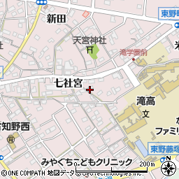 愛知県江南市東野町七社宮60周辺の地図