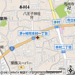 神奈川日産茅ヶ崎本村店周辺の地図