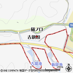 愛知県犬山市古新田周辺の地図