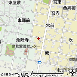 愛知県一宮市浅井町河端流3周辺の地図
