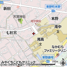 愛知県江南市東野町七社宮84周辺の地図