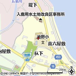 犬山市役所　池野児童クラブ周辺の地図