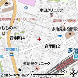 岐阜県多治見市音羽町周辺の地図