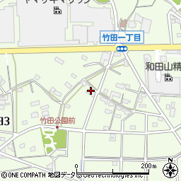 愛知県丹羽郡大口町竹田周辺の地図