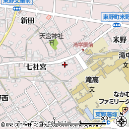 愛知県江南市東野町七社宮66周辺の地図