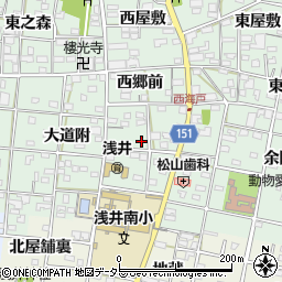 愛知県一宮市浅井町西海戸柿ノ木周辺の地図