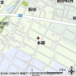 愛知県江南市山王町本郷周辺の地図