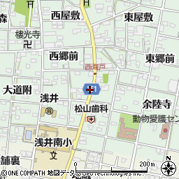 愛知県一宮市浅井町西海戸小山周辺の地図