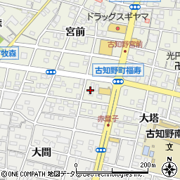 愛知県江南市古知野町福寿周辺の地図