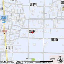 愛知県一宮市島村高木周辺の地図