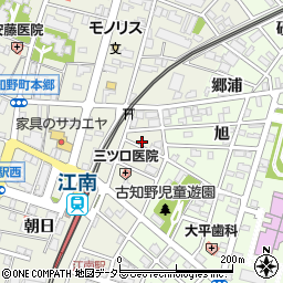 愛知県江南市古知野町瑞穂周辺の地図