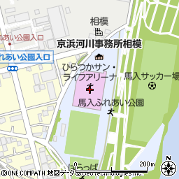 平塚市　馬入ふれあい公園馬入サッカー場周辺の地図