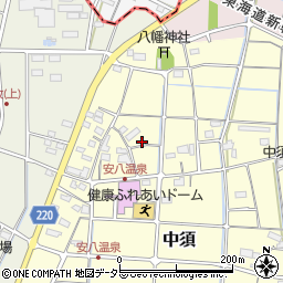 岐阜県安八町（安八郡）中須周辺の地図