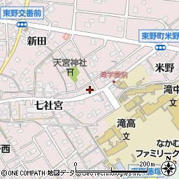 愛知県江南市東野町新田東136周辺の地図