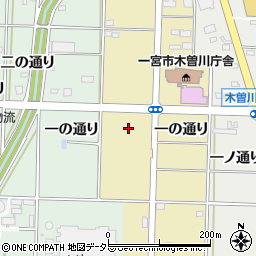 愛知県一宮市木曽川町内割田二の通り周辺の地図
