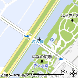 汐入橋周辺の地図
