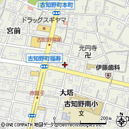 尾関仏具店周辺の地図
