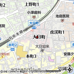 岐阜県多治見市大日町周辺の地図