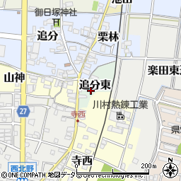 愛知県犬山市追分東周辺の地図