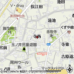 愛知県一宮市木曽川町玉ノ井寺西周辺の地図