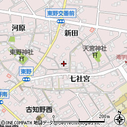 愛知県江南市東野町新田107周辺の地図