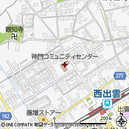 出雲市神門コミュニティセンター周辺の地図