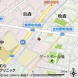 愛知県江南市古知野町牧森246-1周辺の地図