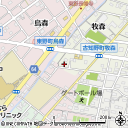 愛知県江南市古知野町牧森246-4周辺の地図