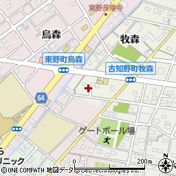 愛知県江南市古知野町牧森244周辺の地図