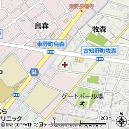 愛知県江南市古知野町牧森246周辺の地図