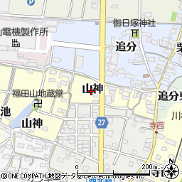 愛知県犬山市山神54周辺の地図