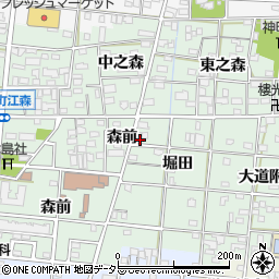 愛知県一宮市浅井町江森蛇塚周辺の地図