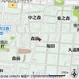 愛知県一宮市浅井町江森（蛇塚）周辺の地図