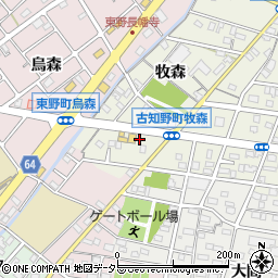 愛知県江南市古知野町牧森223周辺の地図
