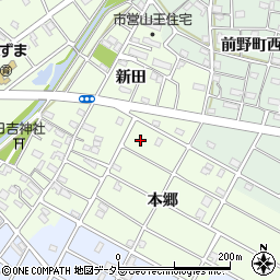 愛知県江南市山王町周辺の地図