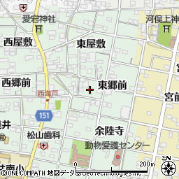 愛知県一宮市浅井町西海戸（東郷前）周辺の地図