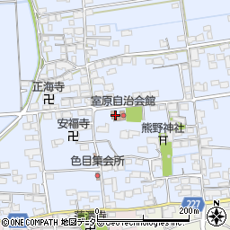 日吉公民館室原分館周辺の地図