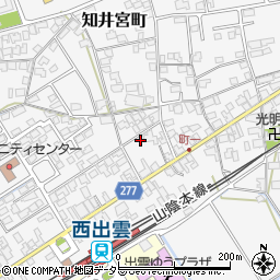 島根県出雲市知井宮町729周辺の地図