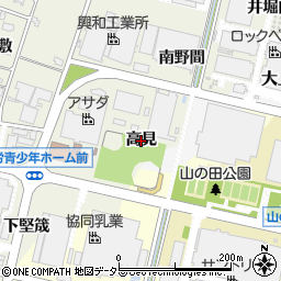 愛知県犬山市羽黒新田（高見）周辺の地図