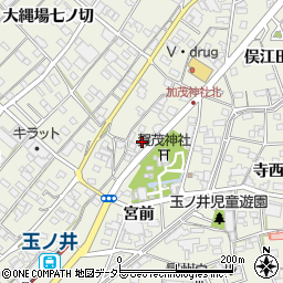 愛知県一宮市木曽川町玉ノ井周辺の地図