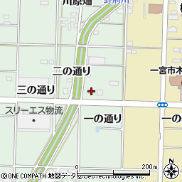 愛知県一宮市木曽川町外割田一の通り35周辺の地図