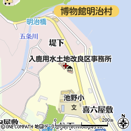 入鹿用水土地改良区事務所周辺の地図