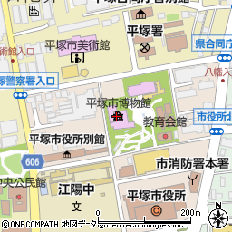 平塚市博物館周辺の地図
