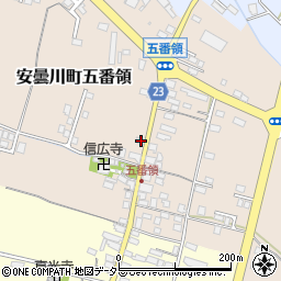 滋賀県高島市安曇川町五番領229周辺の地図