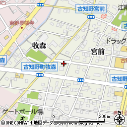 愛知県江南市古知野町福寿7周辺の地図