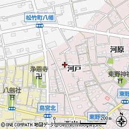 愛知県江南市東野町河戸周辺の地図