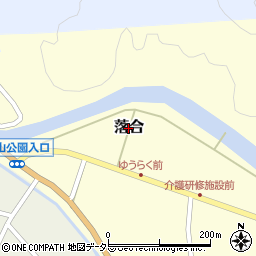 鳥取県南部町（西伯郡）落合周辺の地図