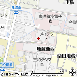 愛知県犬山市地蔵池西周辺の地図